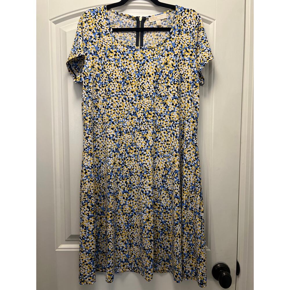 Michael Michael Kors Women’s Short Sleeve Floral Print Mini Dress‎ Size 1X Multi